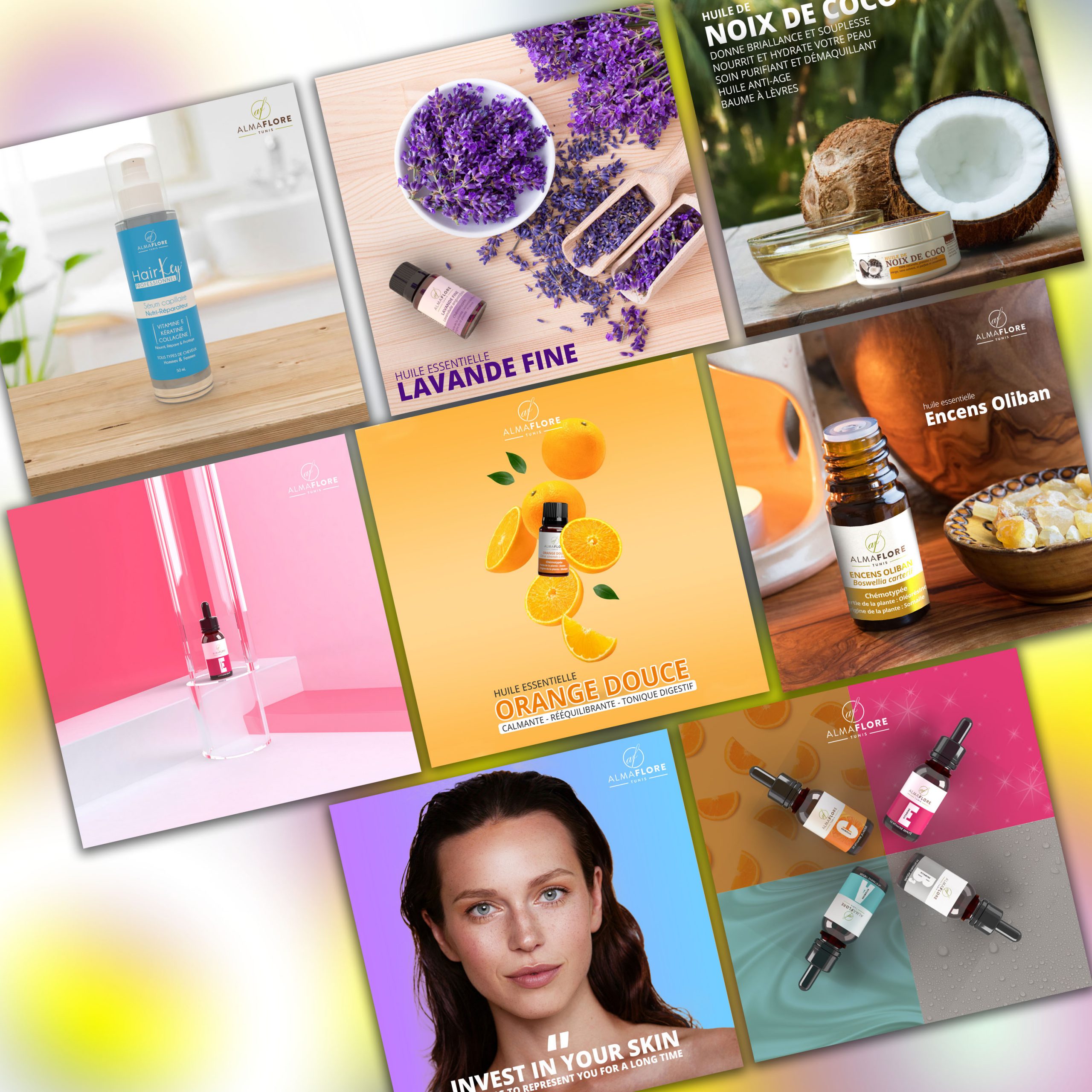 Social media posters design Beauty products